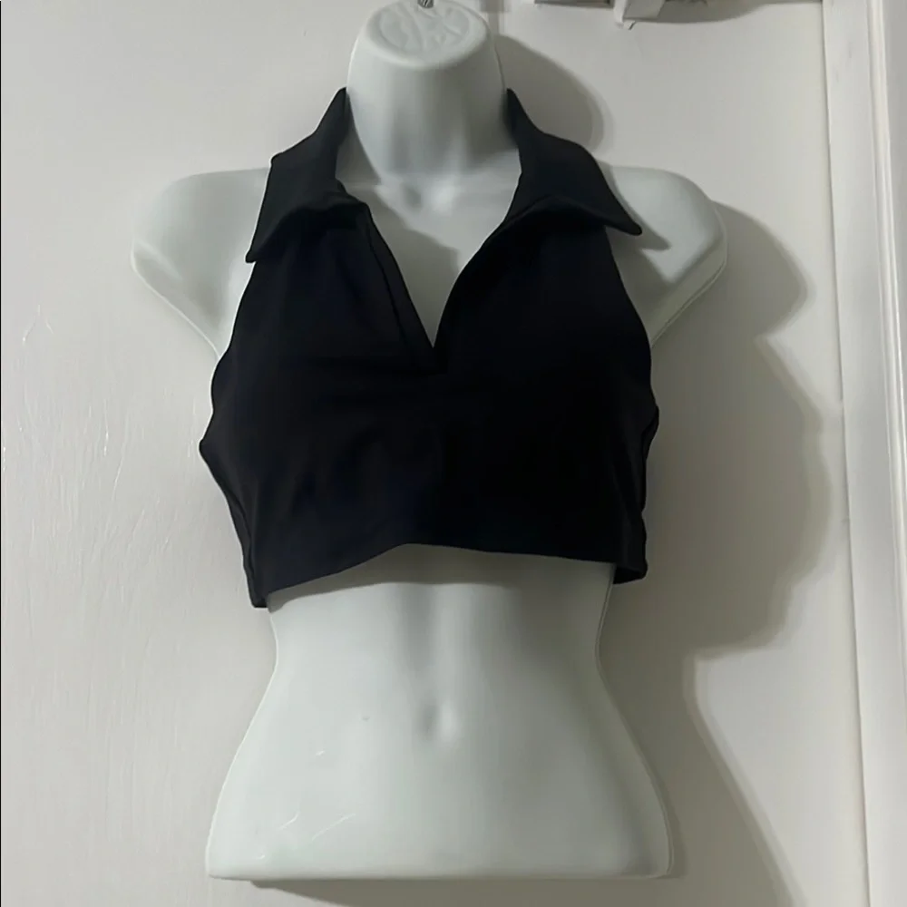 Alo Black Collared Women's Top